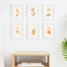 White Calla Wood Photo Frames (Set of 6)